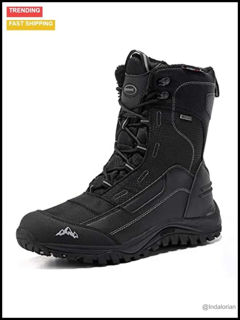 Men's Snow Boots Waterproof Mid Calf Non-Slip Warm Fur Lined Durable Winter